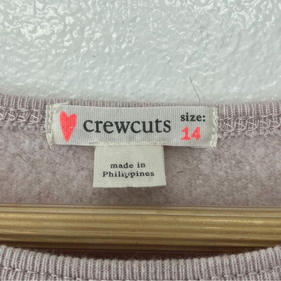 Crewcuts Blush Pink Sweatshirt Ruffle Bottom size 14 - Picture 4 of 8